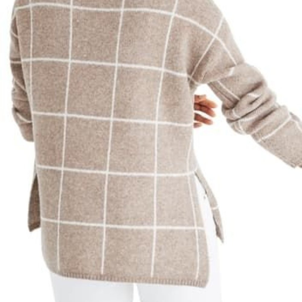 Madewell Windowpane Turtleneck Sweater